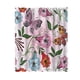 thumbnail image 2 of Cortina de ducha impermeable con diseño estereoscópico de hojas y flores de selva tropical, con ganchos, para baño y ducha., 2 of 6