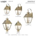 thumbnail image 6 of 2162-01 Livex Lighting Mansfield - 1 Light Outdoor Wall Lantern in Coastal Style - 7.5 Inches wide by 12.5 Inches high-Antique Brass Finish, 6 of 9
