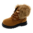 thumbnail image 1 of SNJ Girls Pull-On Lace-Up Comfort Combat with Side Zipper Ankle Boots (Toddler/Little Kid), 1 of 6