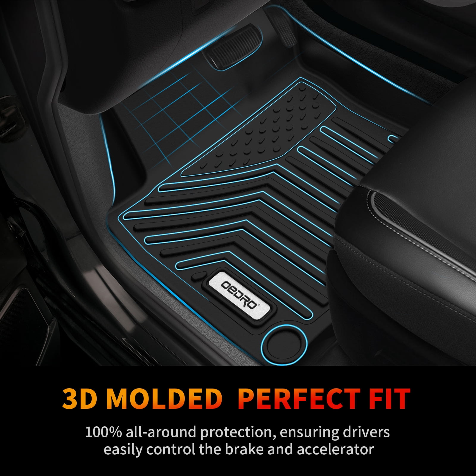 RVNI Floor Mats for 2019-2023 Nissan Altima 3D TPE Rubber