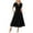 Black, variant on vigerkar Women's Midi Summer Dresses Casual V Neck Swiss Dot Ruffle Sleeveless A Line Beach Sun Dress Blue, M