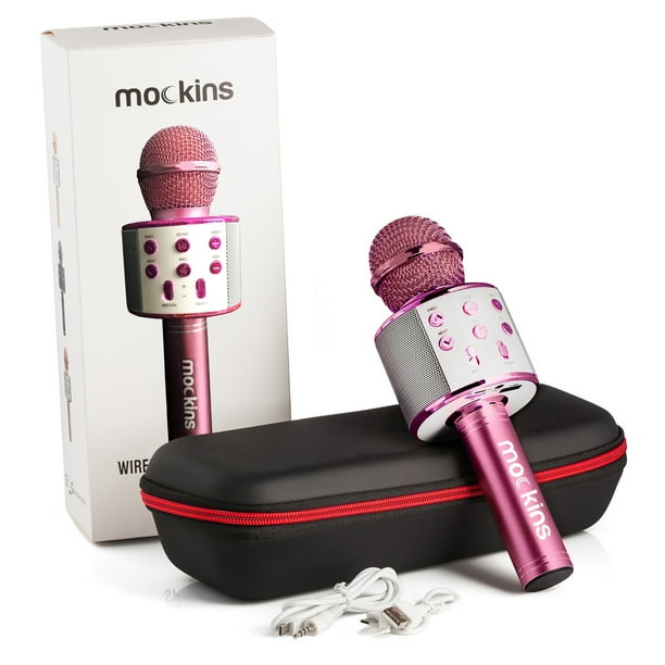 Mockins Purple Wireless Bluetooth Karaoke Microphone with Built in