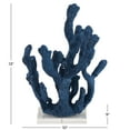 thumbnail image 3 of 10" x 13" Blue Polystone Textured Porous Coral Sculpture with Acrylic Base, by DecMode, 3 of 9