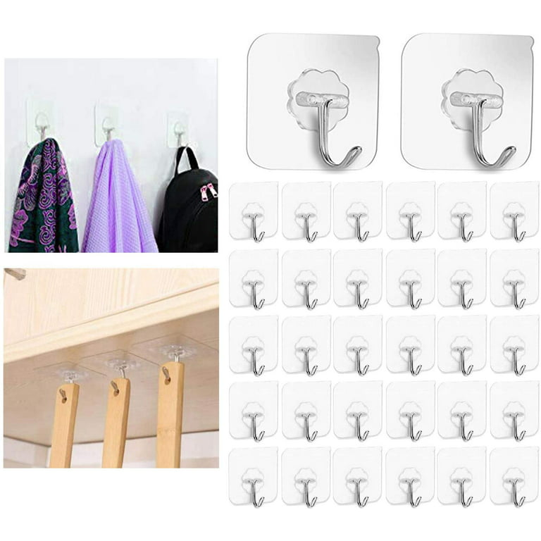 Forzero Adhesive Hooks Wall Hanger Hook, Bathroom Kitchen