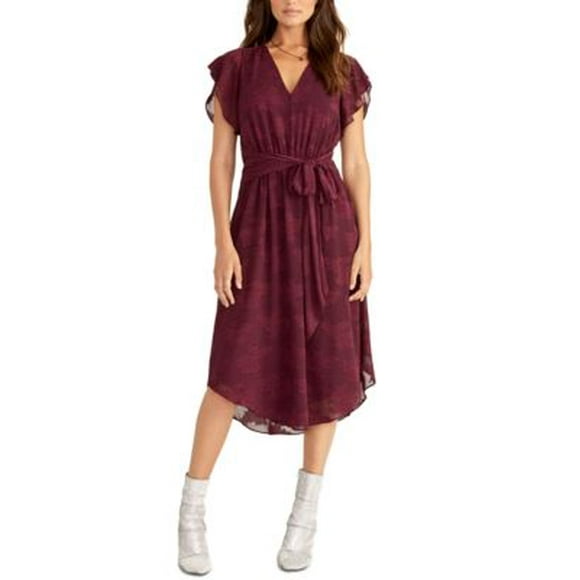 Rachel Rachel Roy Robe MIDI à Imprimé Floral Col en V pour Femmes