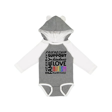

Inktastic Autism Awareness Love Friendship Support Gift Baby Boy or Baby Girl Long Sleeve Bodysuit
