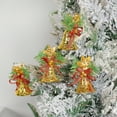 thumbnail image 1 of 6Pcs Christmas Bell with Hanging Hole Realistic Bowtie Christmas Golden Red Ribbon Bell Accessories for Home, 1 of 8