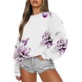 thumbnail image 1 of 2023 Sweat-Shirt Mode pour Femmes 50% de Réduction Liquidation Col Rond Imprimé Pull Ample à Capuche Manches Longues, 1 of 5