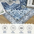 thumbnail image 6 of Yesfashion Carpets Area Rugs Washable 10'*13' Area Rug Vintage Persian Medallion Area Rug Boho Distressed Rug Non-Slip Low Pile Capet Rugs Bedroom,Blue blue 10*13ft, 6 of 6
