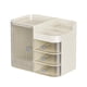 thumbnail image 1 of Organizador de maquillaje de escritorio con cajones, organizador de cosméticos de gran capacidad, blanco claro, 1 of 9