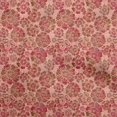 thumbnail image 1 of oneOone Cotton Poplin Twill Red Fabric Floral Craft Projects Decor Fabric Printed By The Yard 56 Inch Wide, 1 of 4