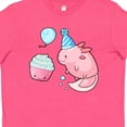 thumbnail image 4 of Inktastic Cute Axolotl Birthday with Cupcake Youth T-Shirt, 4 of 5