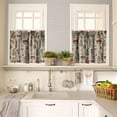 thumbnail image 2 of Mushroom Window Valance 3 Piece Set,Vintage Woodland Vanilla Print Decorative Curtains for Bedroom Kitchen Cafe,Brown, Style-10, 2 of 5