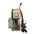 thumbnail image 4 of FORMRS School Backpack with Front Zippered Pocket 12" Student Travel Daypack, Beige Rainbow Clouds, 4 of 6