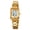 Gold White, variant on Gold Digital Watch for Women Square Stainless Steel Waterproof LED Watch with Date, Alarm, Stopwatch, Countdown
