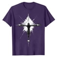 thumbnail image 2 of Ceisia Men's Easter Cross Print Loose Soft Breathable Short Sleeve Round Neck Casual T-Shirt Purple Gifts for Father L, 2 of 5