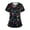 0-navy, variant on Scrubs for Women Breathable Printed V Neck Plus Size Scrub Tops Short Sleeve Professionals Soft Stretch Workwear Shirt with Pockets white 4X-Large