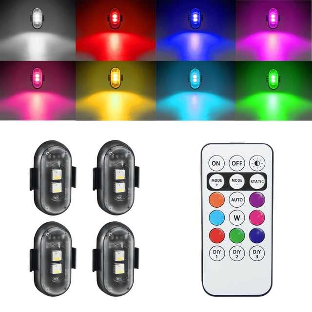 Luces estroboscópicas LED inalámbricas Hiseanllo anticolisión para automóvil
