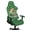 Bulldog Clover Design, variant on HELLHERO Teal Paisley Pattern Easy Install Office Chair Cover with Armrest Covers for Bedroom Home Office, Non Slip Water-Repellent Set of 4 Gaming Chair Seat Cover with Armchair Slipcovers