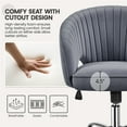 thumbnail image 7 of Yaheetech Tufted Barrel Office Chair,Dark Gray, 7 of 7