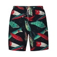 thumbnail image 4 of Lsque Mens Swim Trunks Fishing Lure Pattern - Bathing Suit Compression Liner - Beach Swim Shorts Swimwear - (S-3XL) - Stretch Quick Dry -Small, 4 of 9