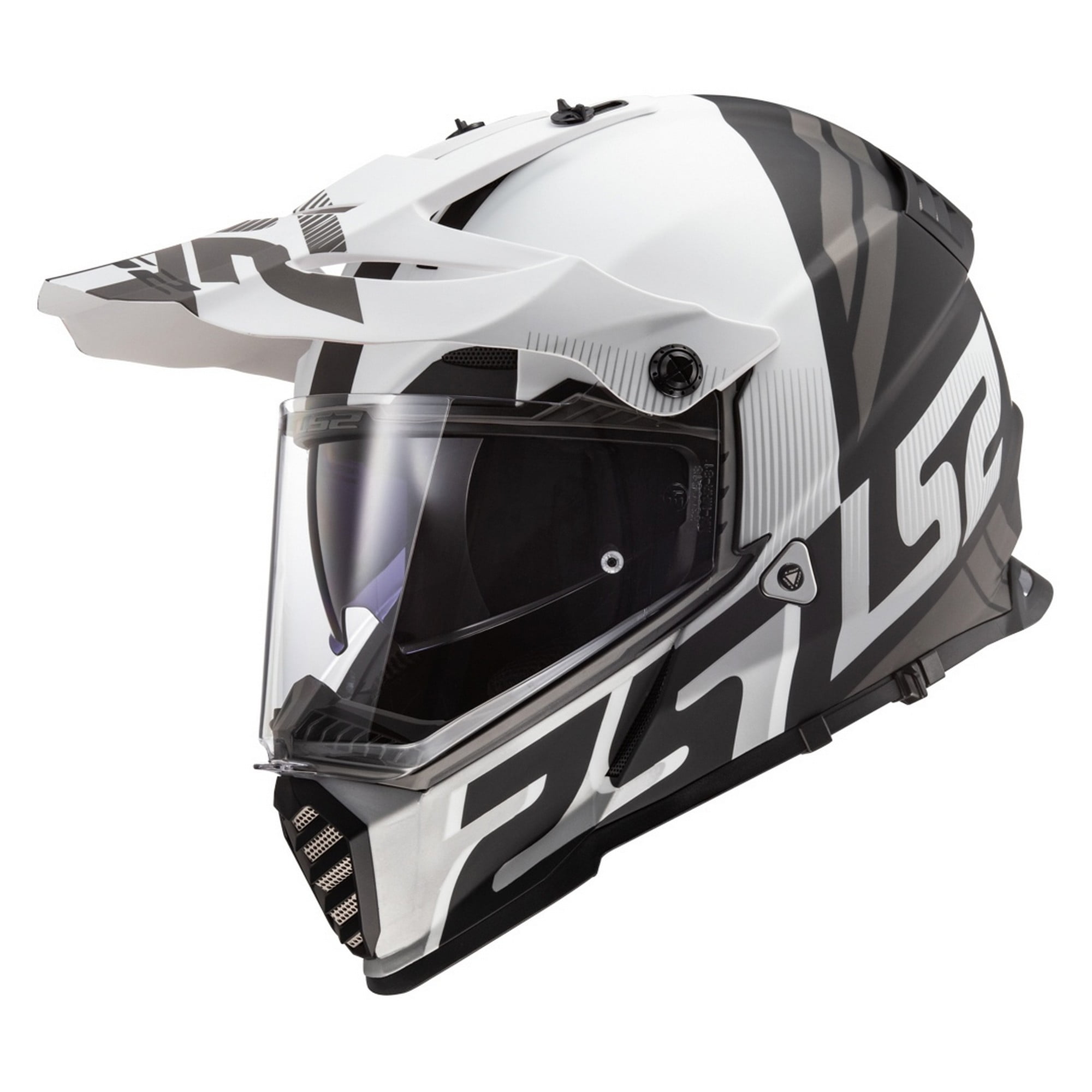 LS2 Blaze Dual Sport Helmet Gloss Black/White SM - Walmart.com