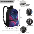 thumbnail image 5 of Uourmeti Lightning Wolf Smooth Zipper Backpack, 17 Inch Durable Fabric Everyday Backpack Large Capacity School Backpack for Adults, 5 of 6