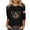 Black0, variant on Women T-Shirt Patriotic American Flag Eagle Print 3/4 Sleeve Crewneck Casual Loose Fit Summer Top for Independence Day