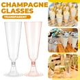 thumbnail image 3 of 25 Pack Clear Plastic Champagne Flutes 5.5 Oz, Elegant Disposable Toasting Glasses for Wedding, Party, Birthday, Graduation Celebrations, 3 of 6