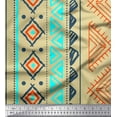 thumbnail image 1 of Soimoi Modal Satin Fabric Aztec Geometric Decor Fabric Printed Yard 42 Inch Wide, 1 of 3