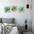 thumbnail image 5 of ZHONGYUTONG 3 Piece Flower Canvas Wall Art Butterfly and Lotus Pictures Wall Decor Floral Painting for Living Room Decor Framed (24.00" x 24.00" x 3PCS), 5 of 5