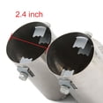 thumbnail image 3 of 6cm Boquilla Doblado Tubo Cola de Escape Doble Acero Inoxidable para Passat, 3 of 3