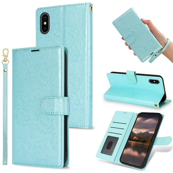 For iPhone Xs Max XR Phone Case Wallet Case with Card Holder Magnetic For iPhone Leather Phone Cases