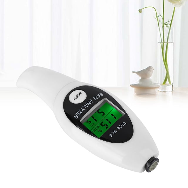 Probador de piel, medidor de humedad de precisión con pantalla LCD digital, probador facial muy versátil