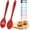 Red, variant on Mixing Spoons, Silicone Slotted Spoon, Silicone Spoons for Cooking, Serving Spoons for Mixing, Serving, Draining, Stirring, Dishwasher Safe, Heat-Resistant, Non Stick