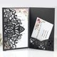 thumbnail image 4 of Tarjeta de invitación de boda cortada con láser elegante, tarjeta de felicitación, negocios personalizados con tarjeta RSVP, decoración de fiesta, azul y blanco, 50 piezas, 4 of 4