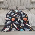 thumbnail image 6 of Space Astronaut Blanket Space Planet Travel Throw Blanket Gifts for Girls Boys Super Warm Soft Plush Lightweight Fleece Flannel Blanket Winter Couch Bedding Blanket for Baby Kids Adults Women 40"x50", 6 of 6