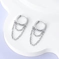 thumbnail image 4 of NARMO Original 925 Sterling Silver Snake Bone Pattern Chain Hoop Earrings for Women Jewelry Making, 4 of 5