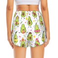 thumbnail image 2 of Lsque Avocado Playing Music Printed Women's Running Shorts with Liner Pockets,Elastic Quick Dry Workout Athletic Gym Yoga Shorts,Womens High Waist Shorts-X-Large, 2 of 9