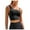 Black, variant on Women's Adjustable Sports Bra With Fixed Cups For Bare Breast Yoga Fitness & Workout Comfortable And Stylish Strap Top