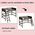 Bellemave Twin Loft Bed With Slanted Ladder Storage Space Steps bellemave-twin-loft-bed-with-slanted-ladder-storage-space-steps
