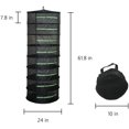 thumbnail image 2 of Estante de secado de hierbas, secador de red, 8 capas, 2 pies, negro, con cremalleras verdes, hidroponía WD.WDQZL Hogar, 2 of 5