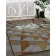 thumbnail image 2 of Ahgly Company Indoor Square Patterned Bakers Brown Novelty Area Rugs, 5' Square, 2 of 6