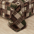 thumbnail image 3 of Green Essen Rustic Quilt Sets King Size Moose Bear Bedding Reversible Microfiber Bedspread Plaid Coverlet Cabin Decor, 3 of 7