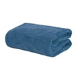 thumbnail image 4 of Soft Coral Fleece Bath Towel, Absorbent Polyester Bath Sheet for Daily Use and Travel, Quick-Dry Lightweight Towel for Gym and Beach, Navy Color, 36x80cm Size, 1 Count, 4 of 7