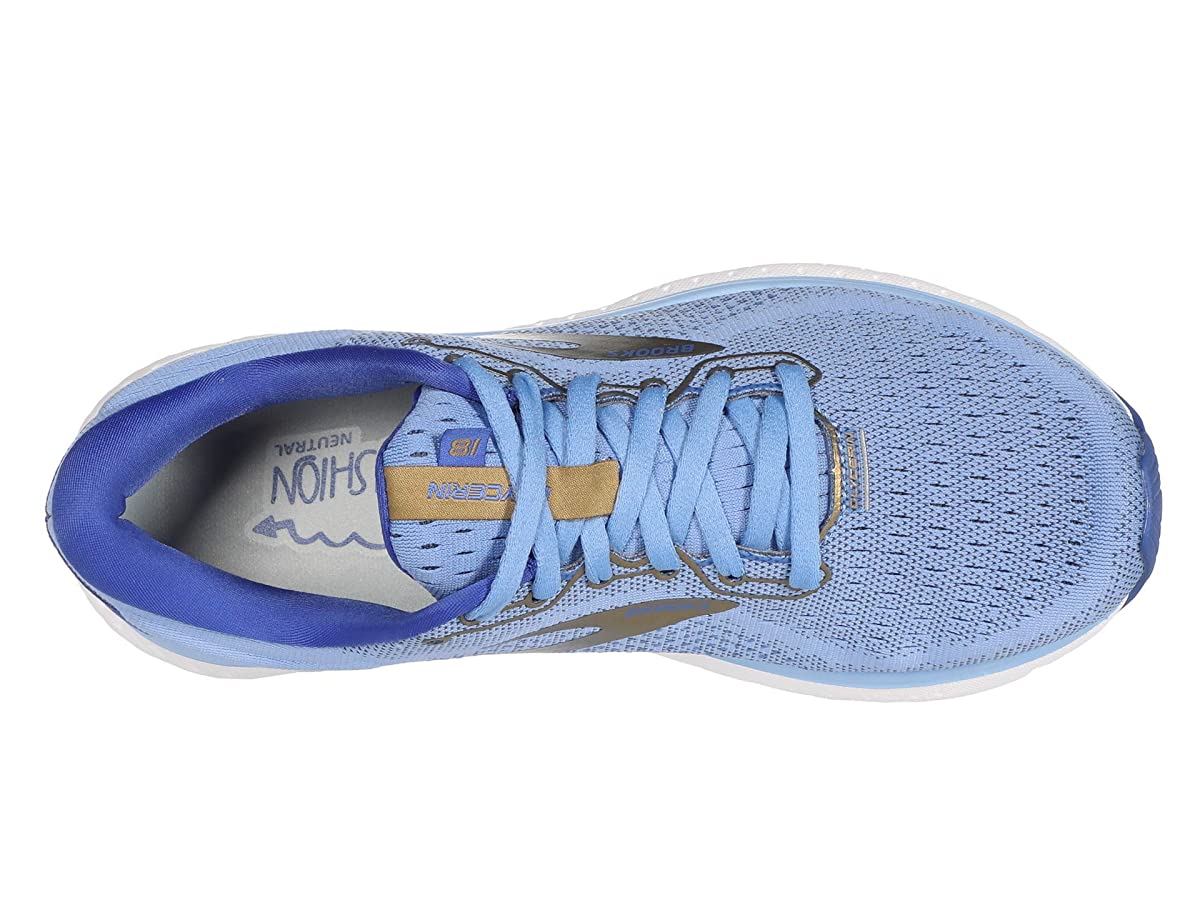 Brooks Glycerin 18 Womens Running Shoe - Cornflower/Blue/Gold - 9 - image 4 of 6