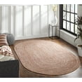 thumbnail image 6 of BNM Indoor/ Outdoor Multihued Oval Rug, 5' x 8', Brick- White, 6 of 6