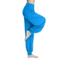 thumbnail image 4 of felwors Womens Modal Cotton Soft Yoga Sports Dance Harem Pants Blue, XXXL, 4 of 8
