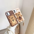 thumbnail image 4 of Kawaii Phone Cases Apply to iPhone 13 Pro Max,Cute Cartoon Bear Phone Case with Keychain Teddy Bear Phone Case 3D iPhone 13 Pro Max Case Soft Silicone Shockproof Cover for Women Girls, 4 of 14