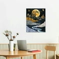 thumbnail image 3 of Nawypu Abstract Moon&Mountain Framed Wall Art decor, Landscape Kitchen Office Pictures Canvas Wall Art with Black Frame Bathroom Canvas Prints Wall Paintings Modern Artwork for Living Room Bedroom, 3 of 5